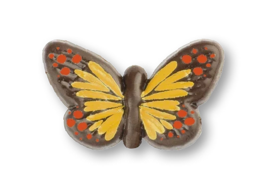 Chok.dek Fjäril Mini Mörk/Guld