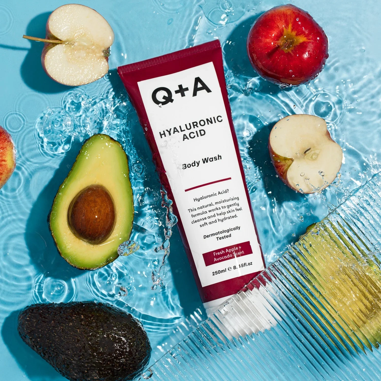 Q+A Hyaluronic Acid Body Wash, 250 ml