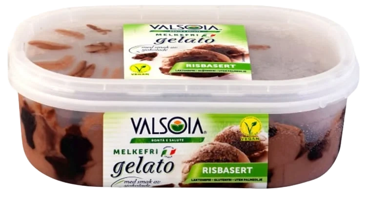 Gelato Ris-Is Sjokolade Melkefri 1l Valsoia