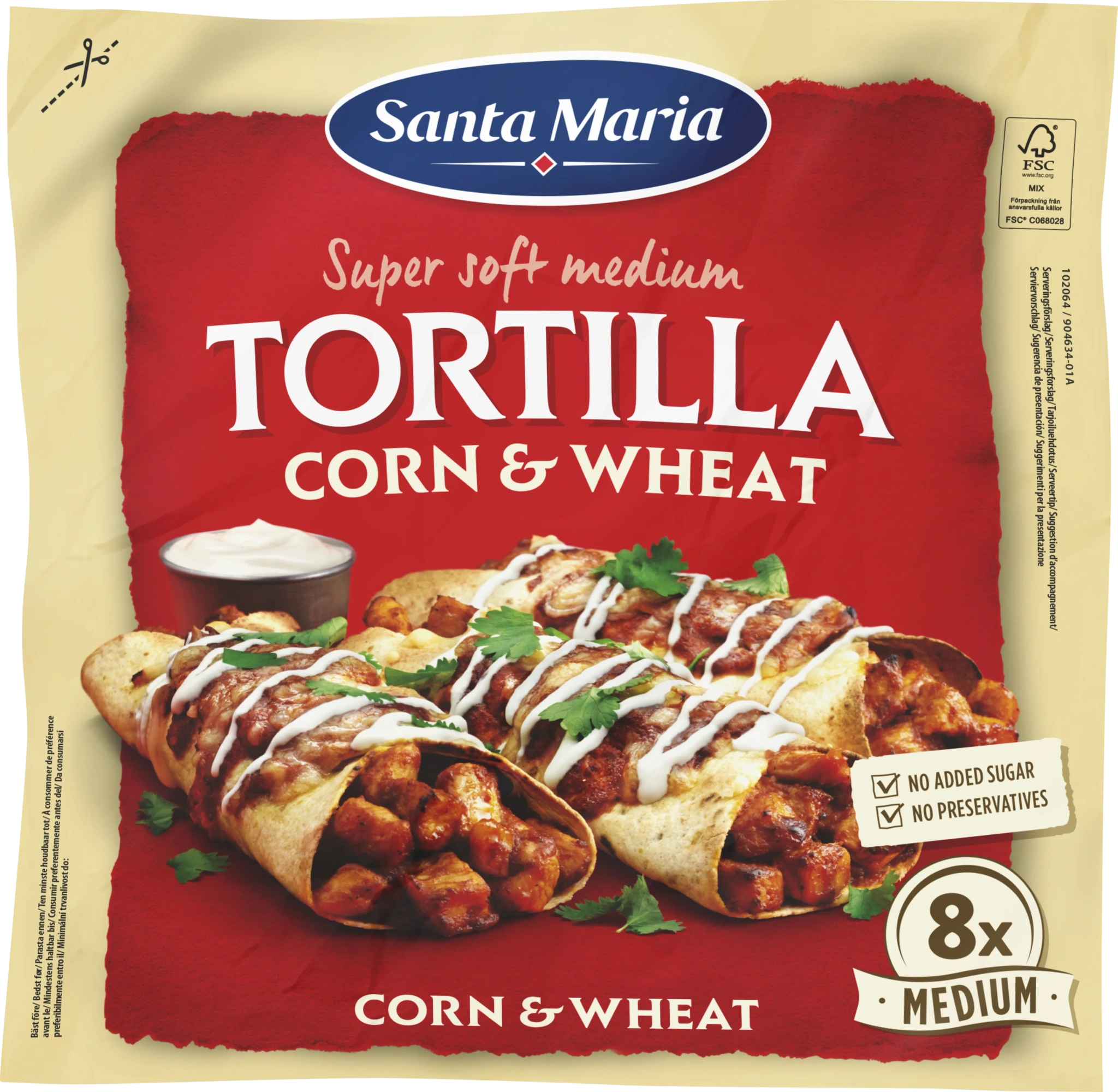 Tortilla Corn Wheat Medium