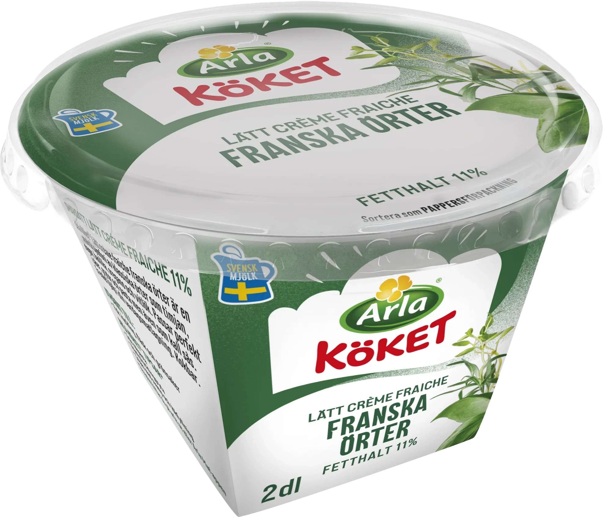 Lätt crème fraiche franska örter 11%