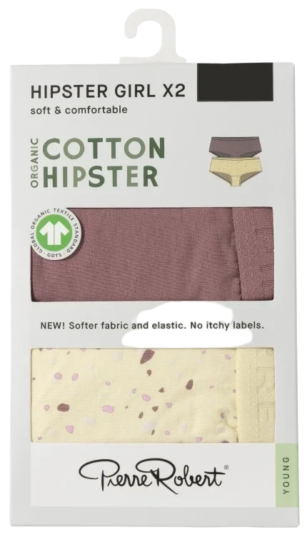 Cotton Hipster Jr Girl Dustyrose-ivory 146-152