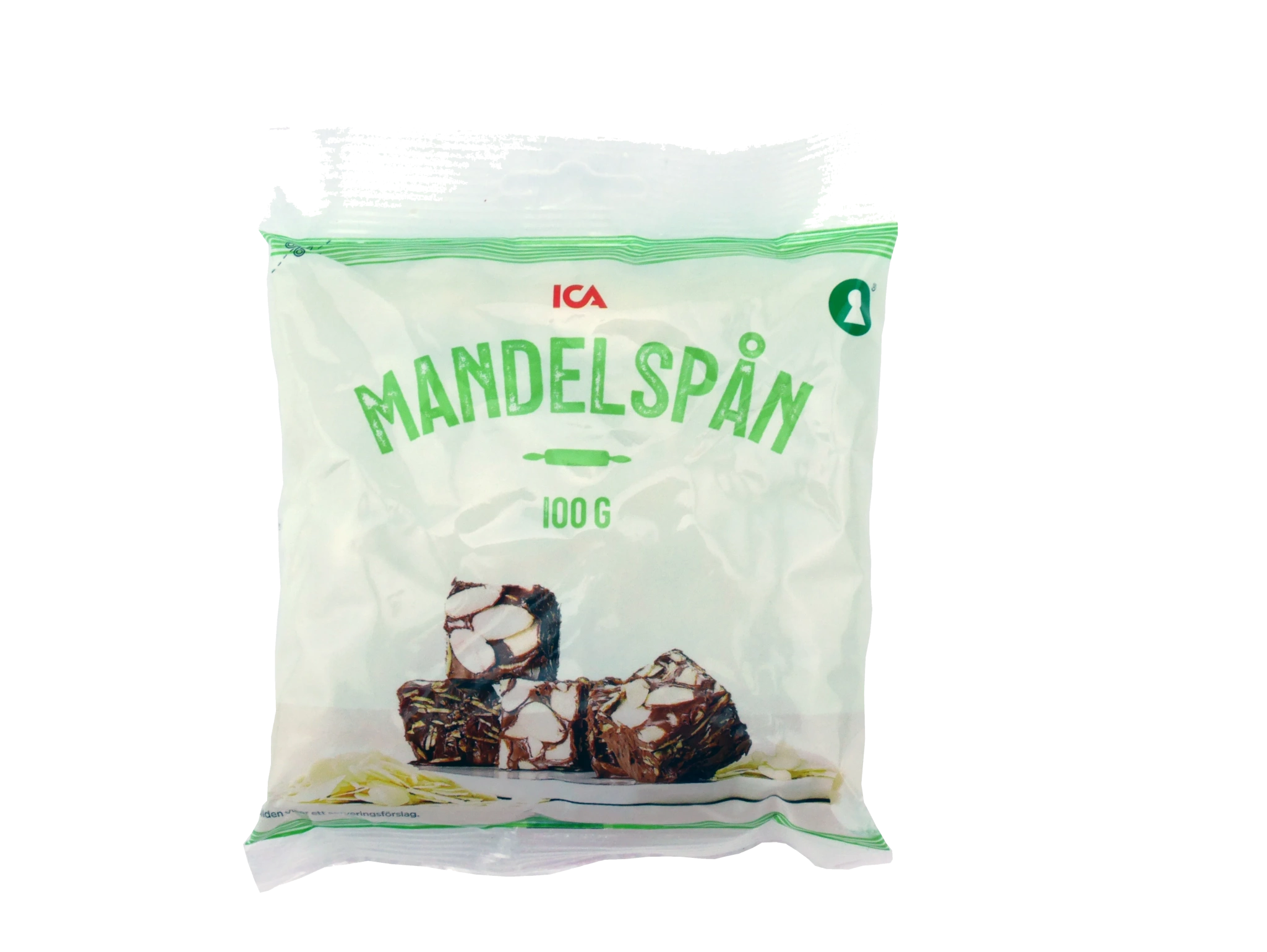 Mandelspån blancherad