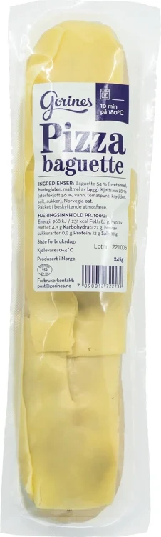 Pizzabaguett 245g X 3stk, Frys, Gorines