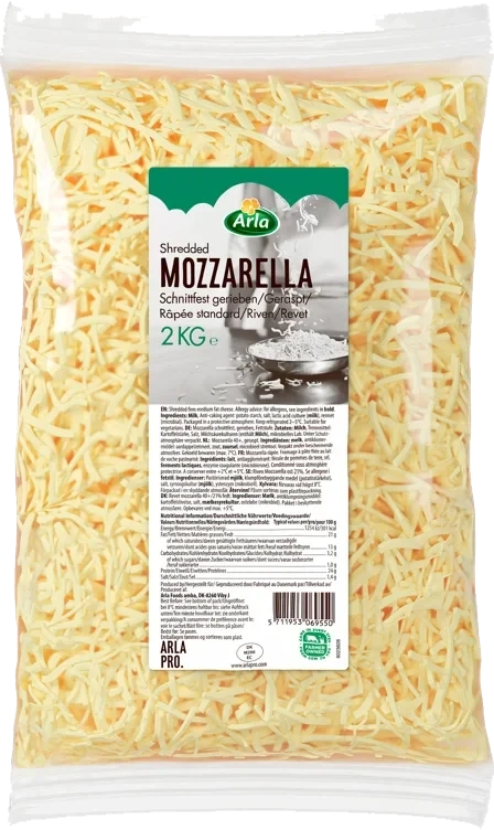 Mozzarella shredded   2kg