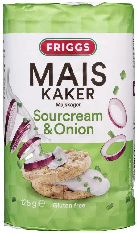 Maiskaker Sourcream&Onion 125g Friggs