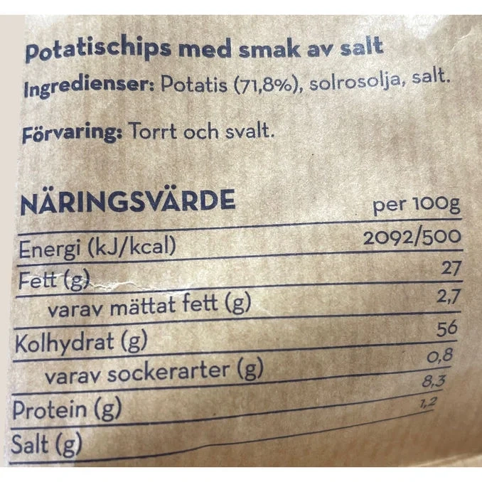 Chips Lättsaltade Mini