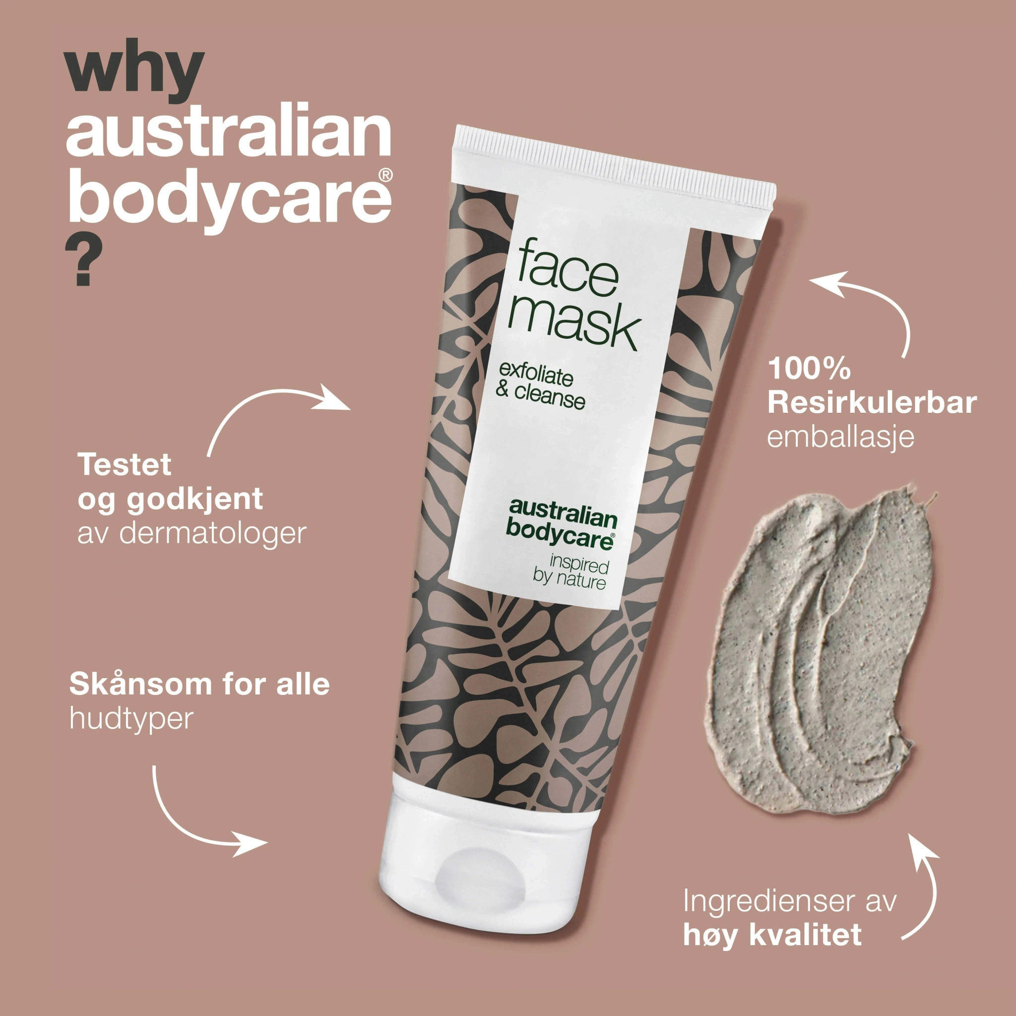 Australian Bodycare Exfoliating Face Mask – Deep Cleansing Mask For Blackheads, Pimples & Oily Skin 100 ml