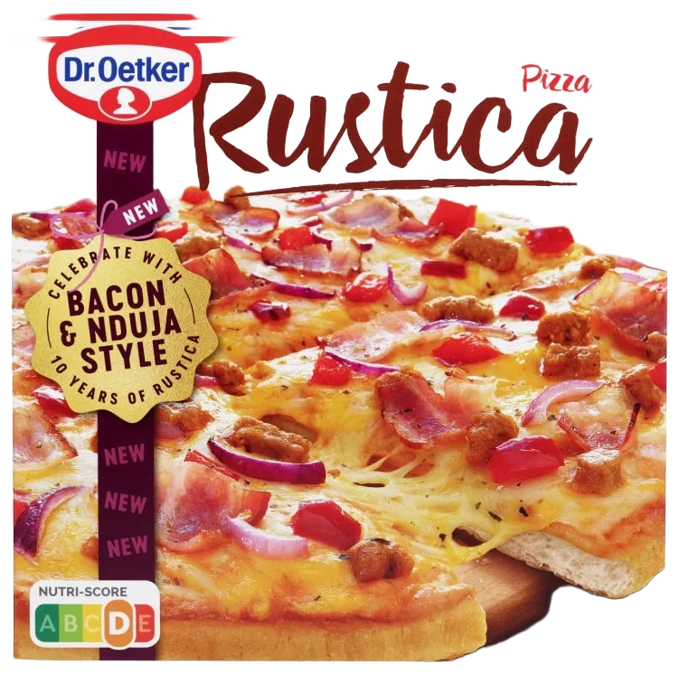 Rustica Pizza Bacon Nduja Style 568g Dr.Oetker