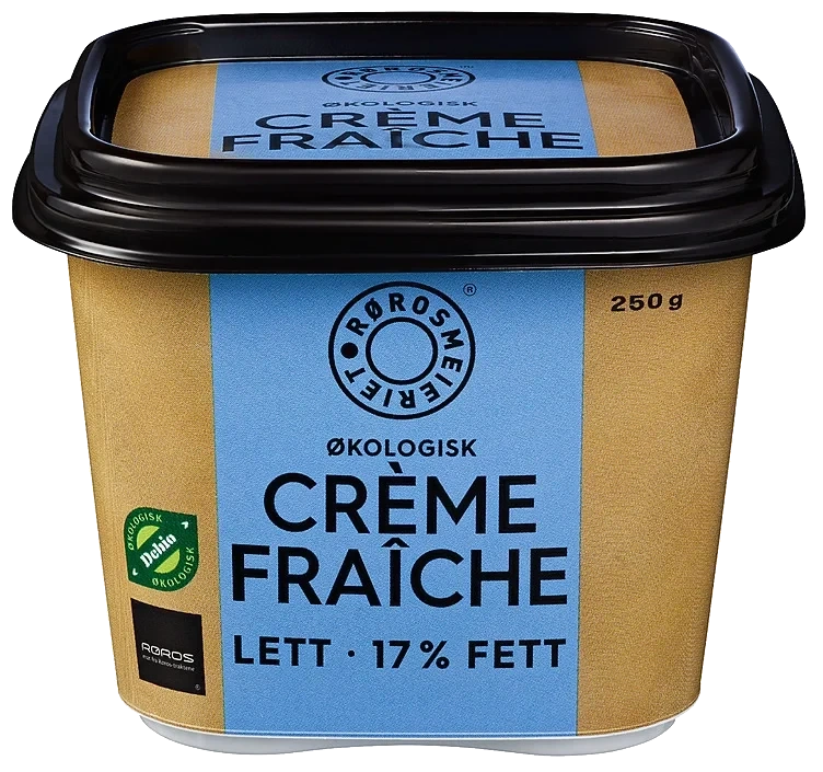 Lett creme fraiche 18% fett økol.   250ml