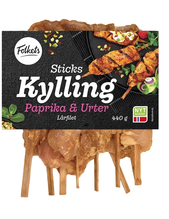 Kylling Sticks Paprika&Urter 440g Folkets