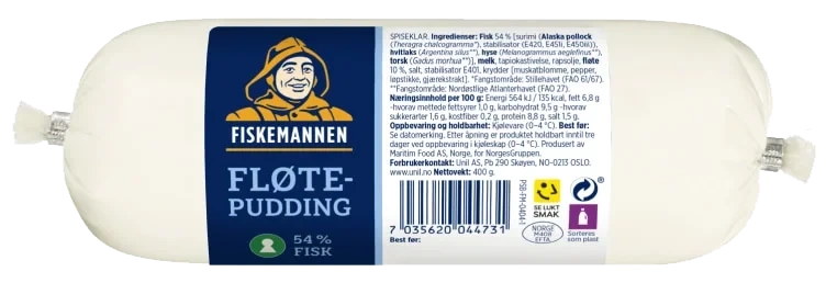 Fløtepudding Pølse 400g Fiskemannen