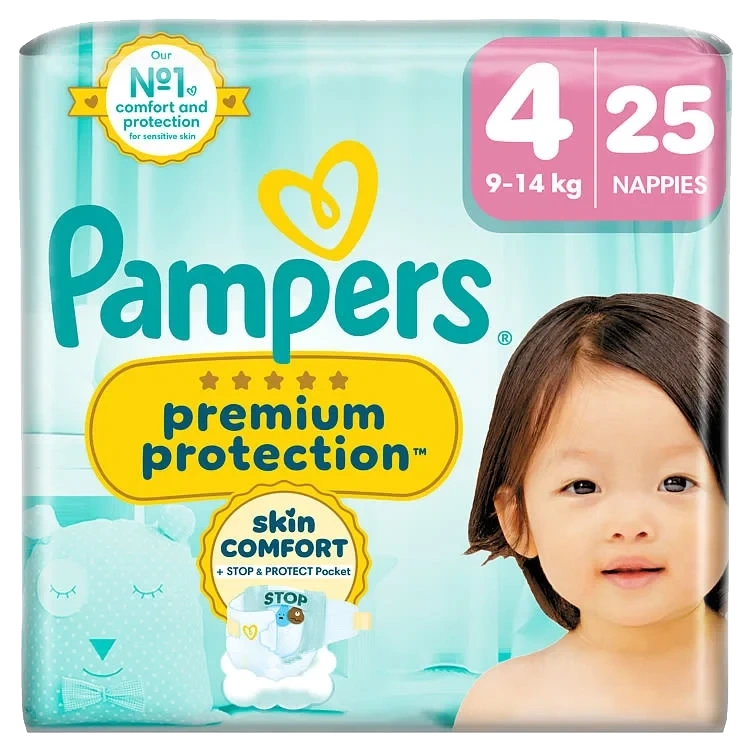 Pampers Bleier Prem Prot S4 9-14kg 25stk