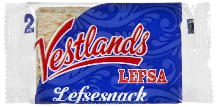 Vestlandslefsa Lefsesnack 2pk 70g