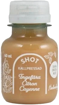 Hedenbys Shot, ingefära, citron och cayenne