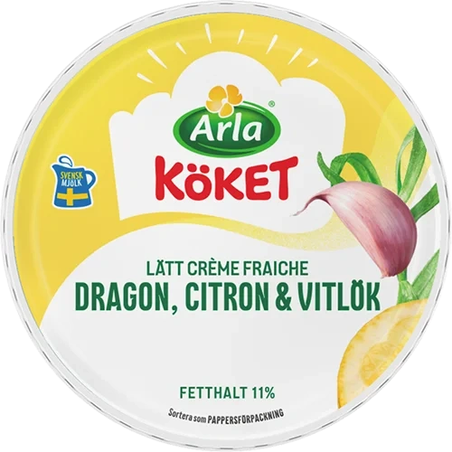 Lätt crème fraiche dragon/citron/vit 11%