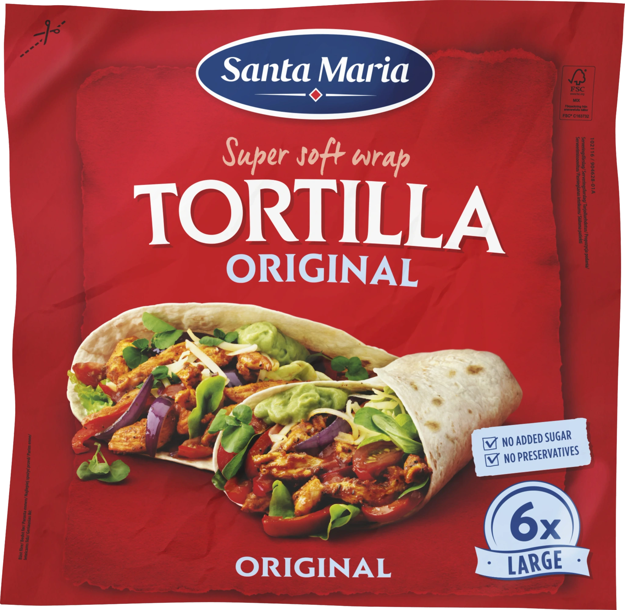 Tortilla Original Large (6-pack) 371g Santa Maria
