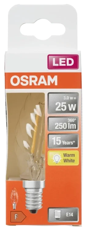 Lyspære Led Cl Bw 25 Klar E14 Osram