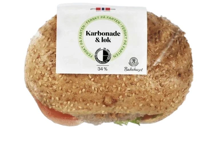 Sesamstykke m/Karbonade&Løk 240g Bakehuset