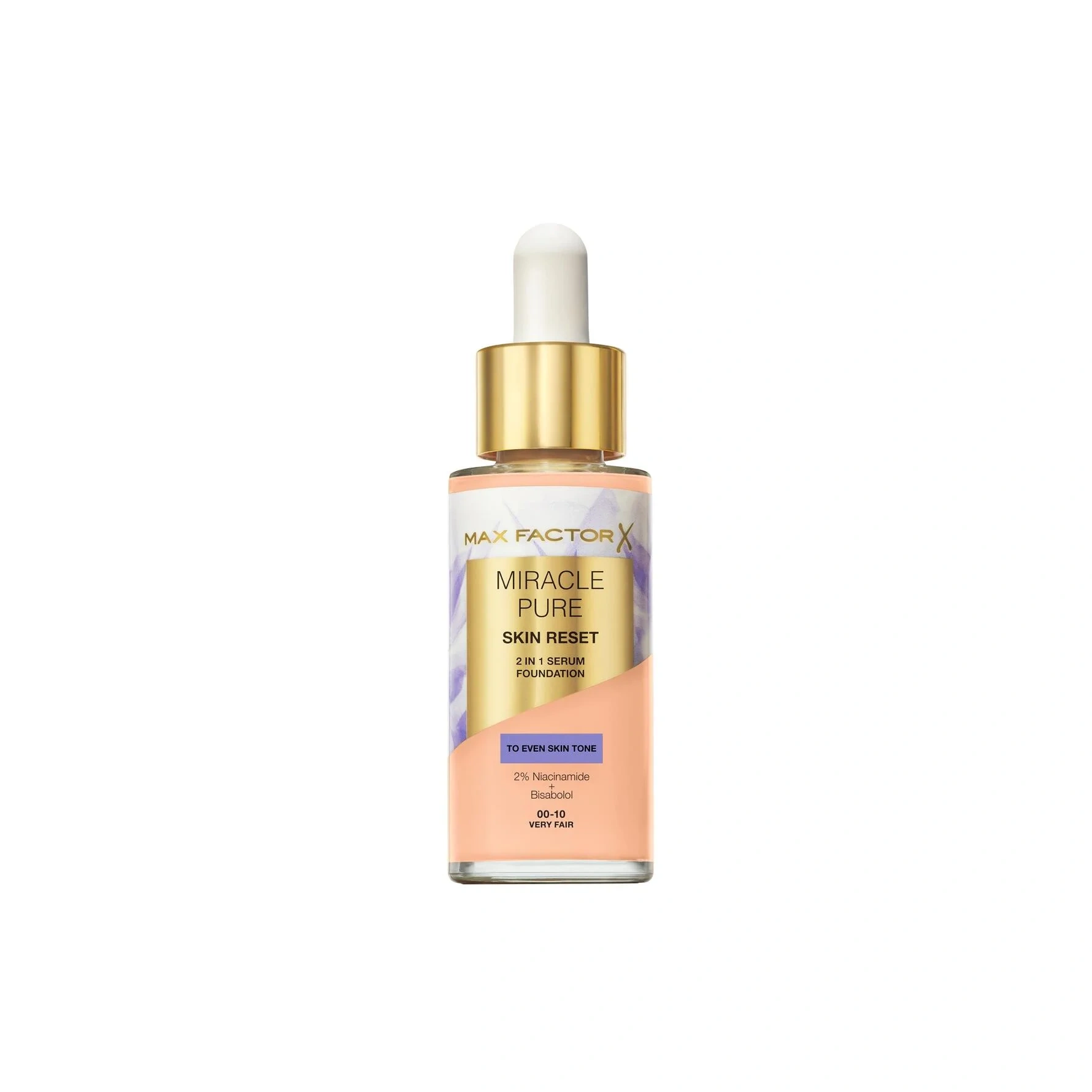 Max Factor Miracle Pure Skin Reset 2 In 1 Serum Foundation 10 Very Fair 30 ml