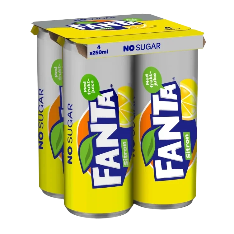 Fanta Sitron No Sugar 0,25lx4 boks