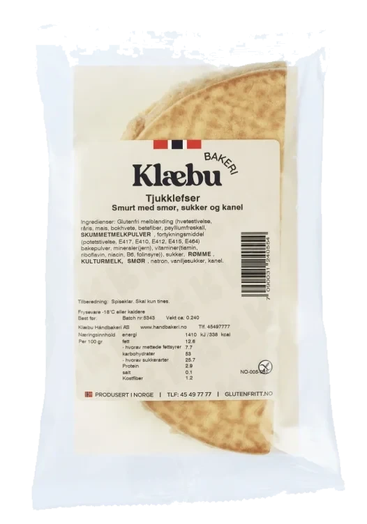 Tjukklefse glutenfri 24g0 Klæbu