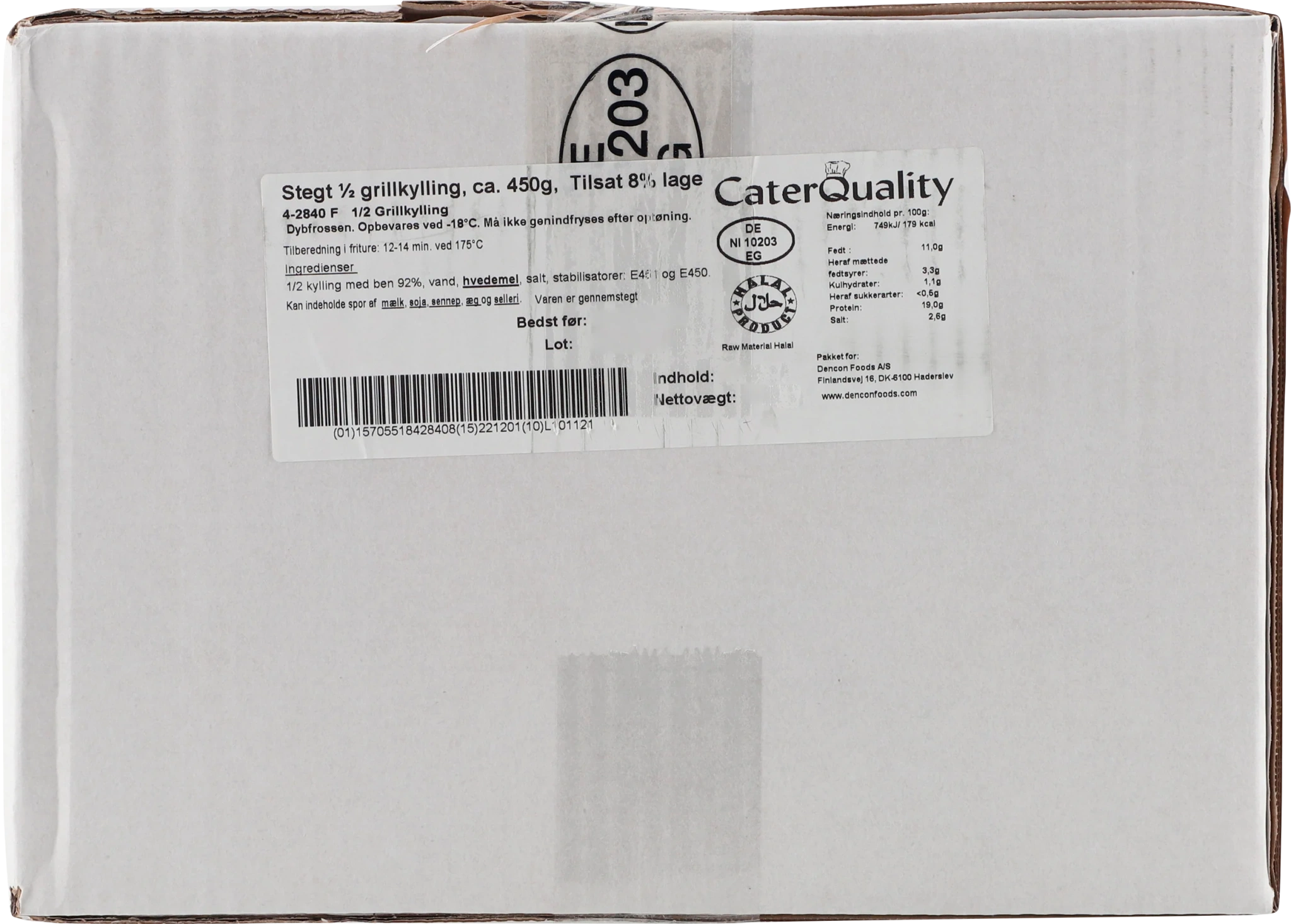 Stegt ½ grillkylling