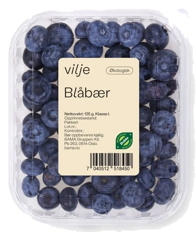 Blåbær Økologisk 125g Vilje