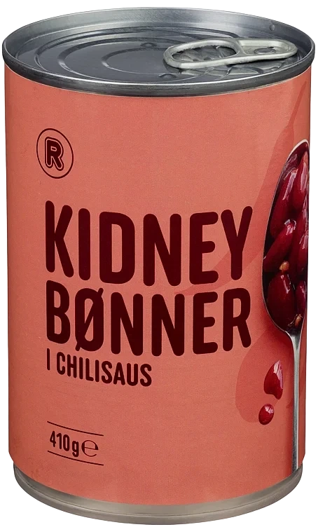 Kidneybønner i chili  410g