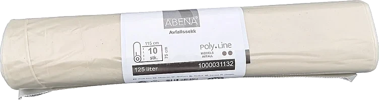 Avfallssekk klar 125l 75x115cm sterk  10stk
