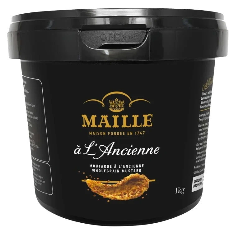 Dijon sennep grov wholegrain oldstyle   1kg