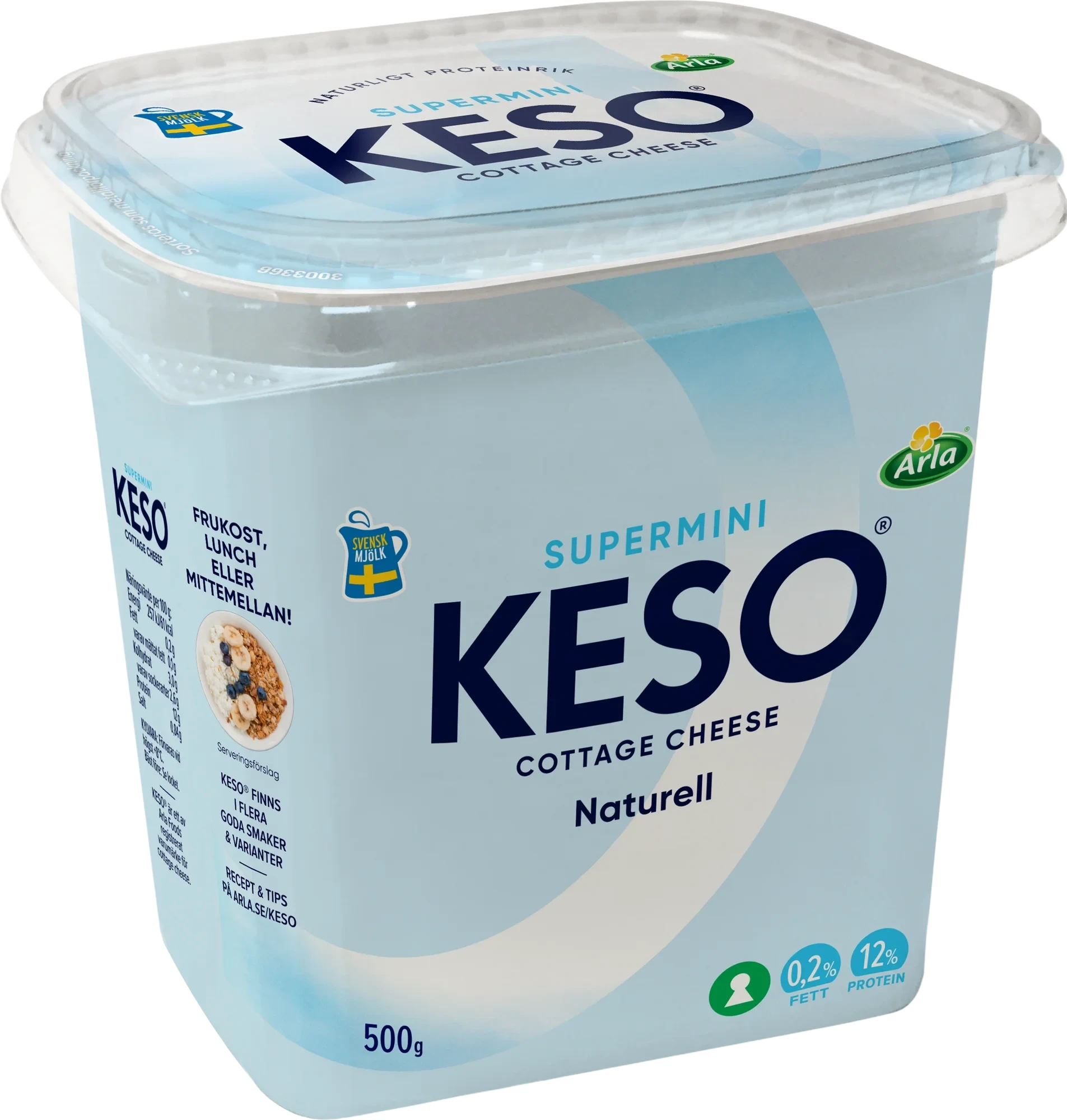 Cottage cheese supermini 0.2% 500g