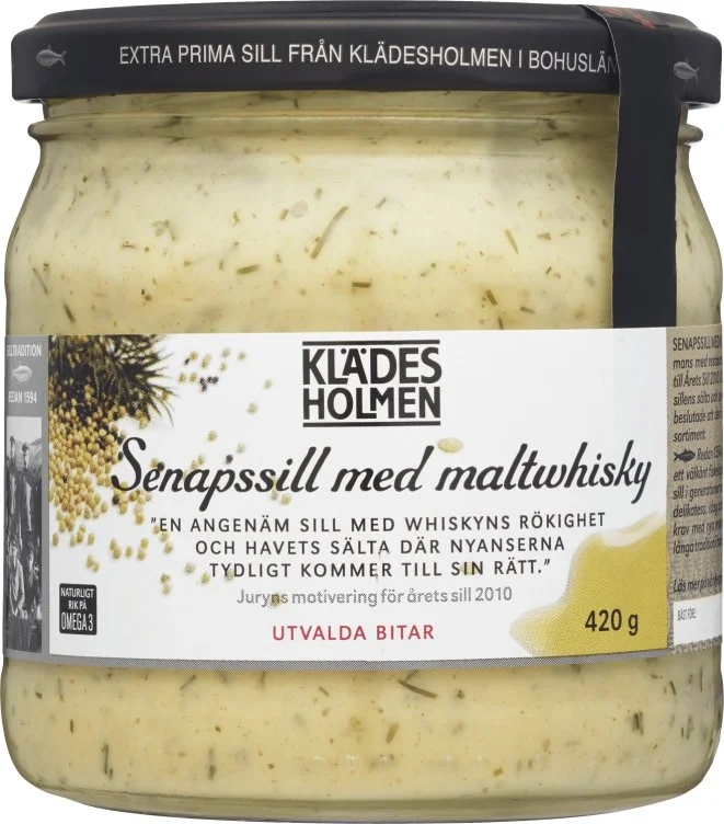 Senapssill med maltwhisky 420g Klädesholmen