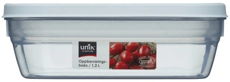 Oppbevaringsboks Rektangulær 1,2l Unik