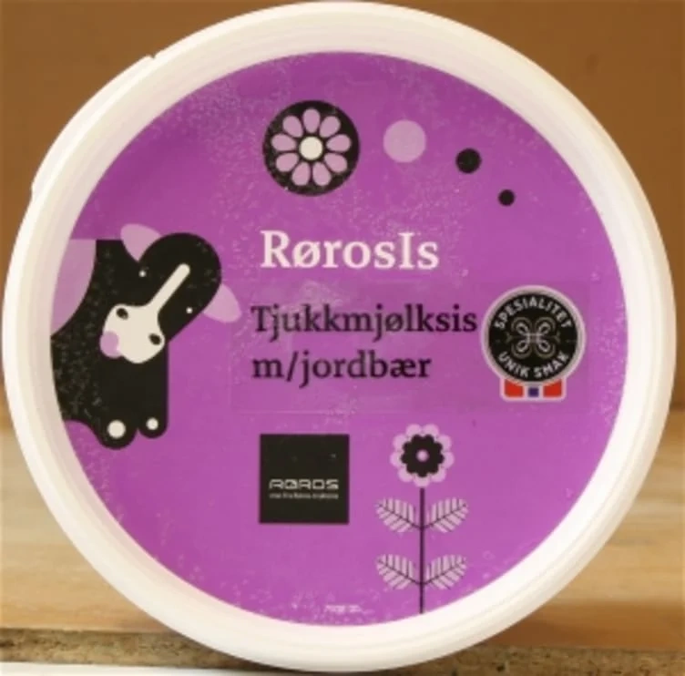 Tjukkmjølkis Jordbær 0,5l Galåvold