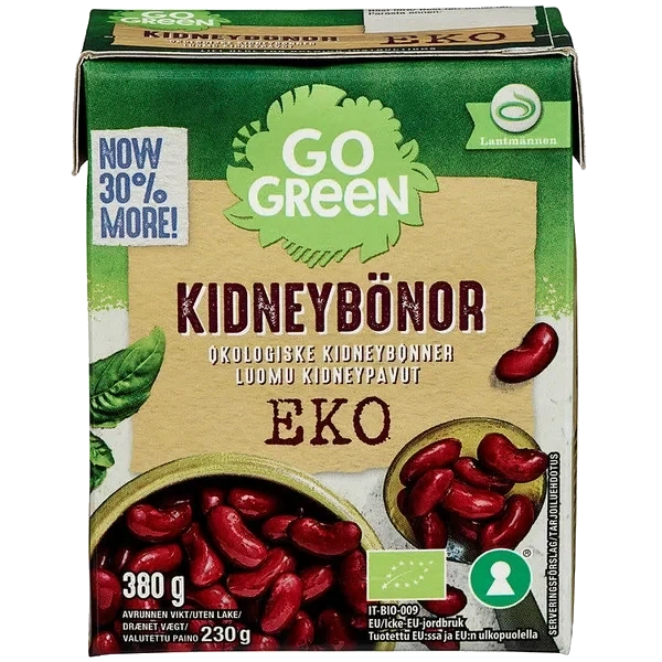 Gogreen Kidneybønner Øko Tetra 380g
