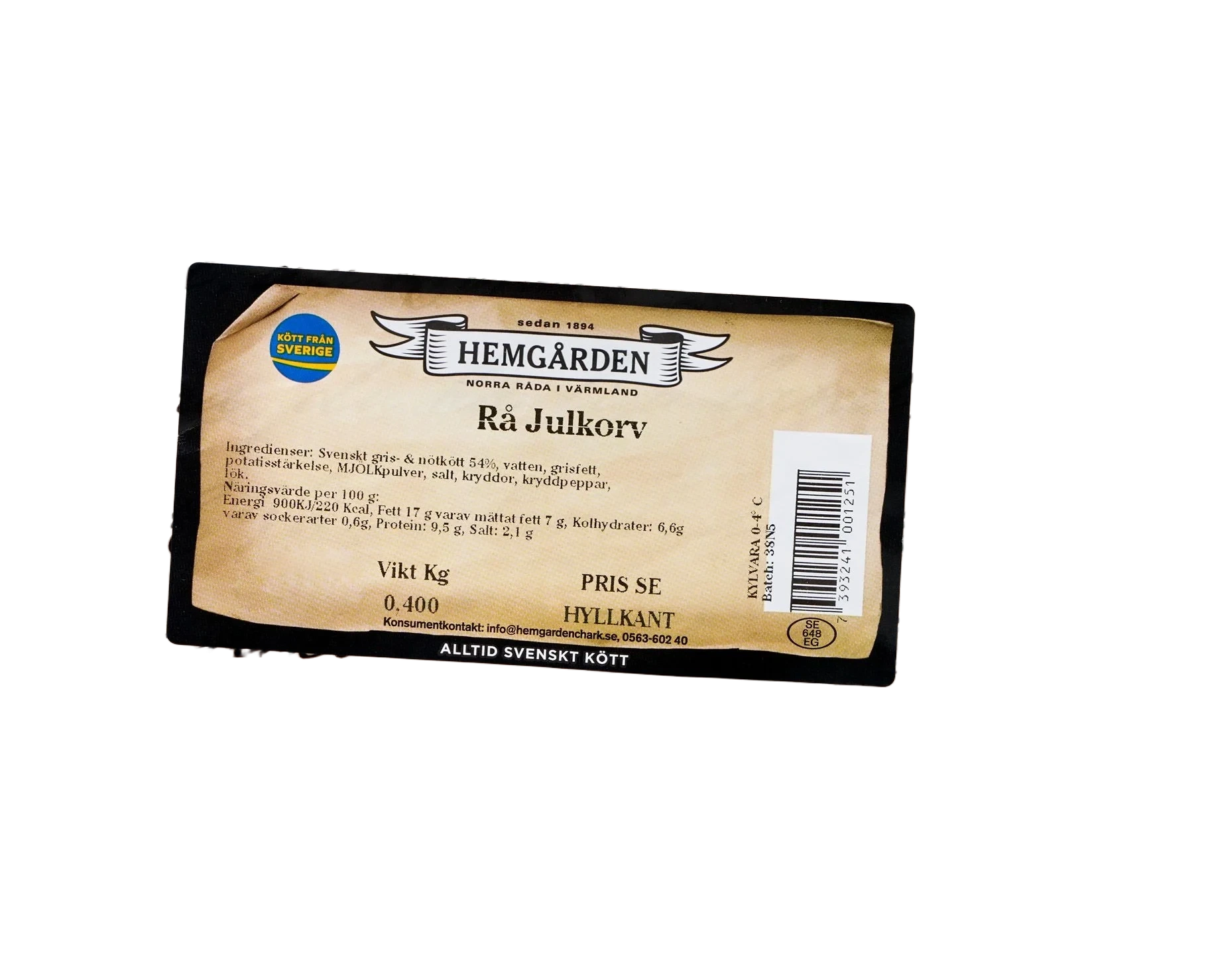 Rå Julkorv