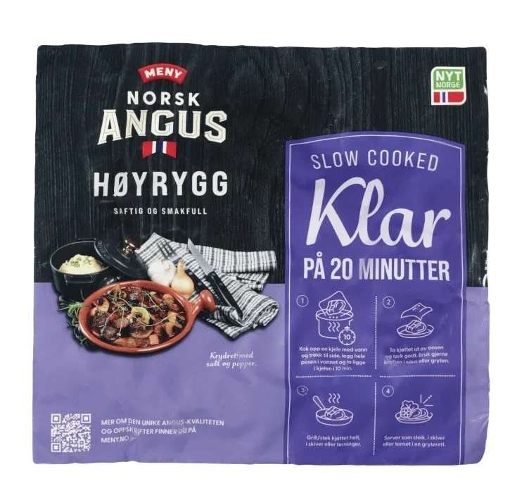 Angus Høyrygg Sous Vide Ca700g Meny