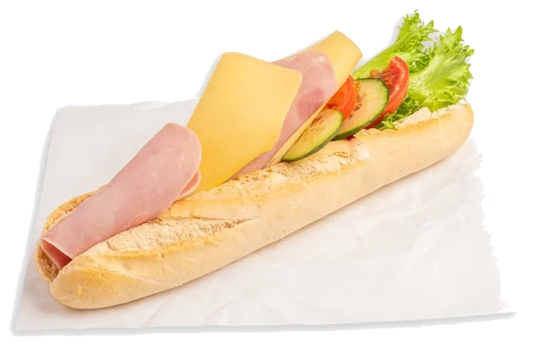 Fin baguette m/ost & skinke