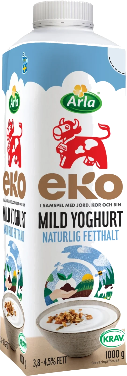 Eko mild yoghurt naturell 3.8-4.5%