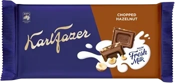 Karl Fazer Chopped Hazelnuts Milk Chocolate 145g