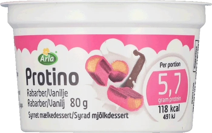 Protino rabarber / vanilj portion