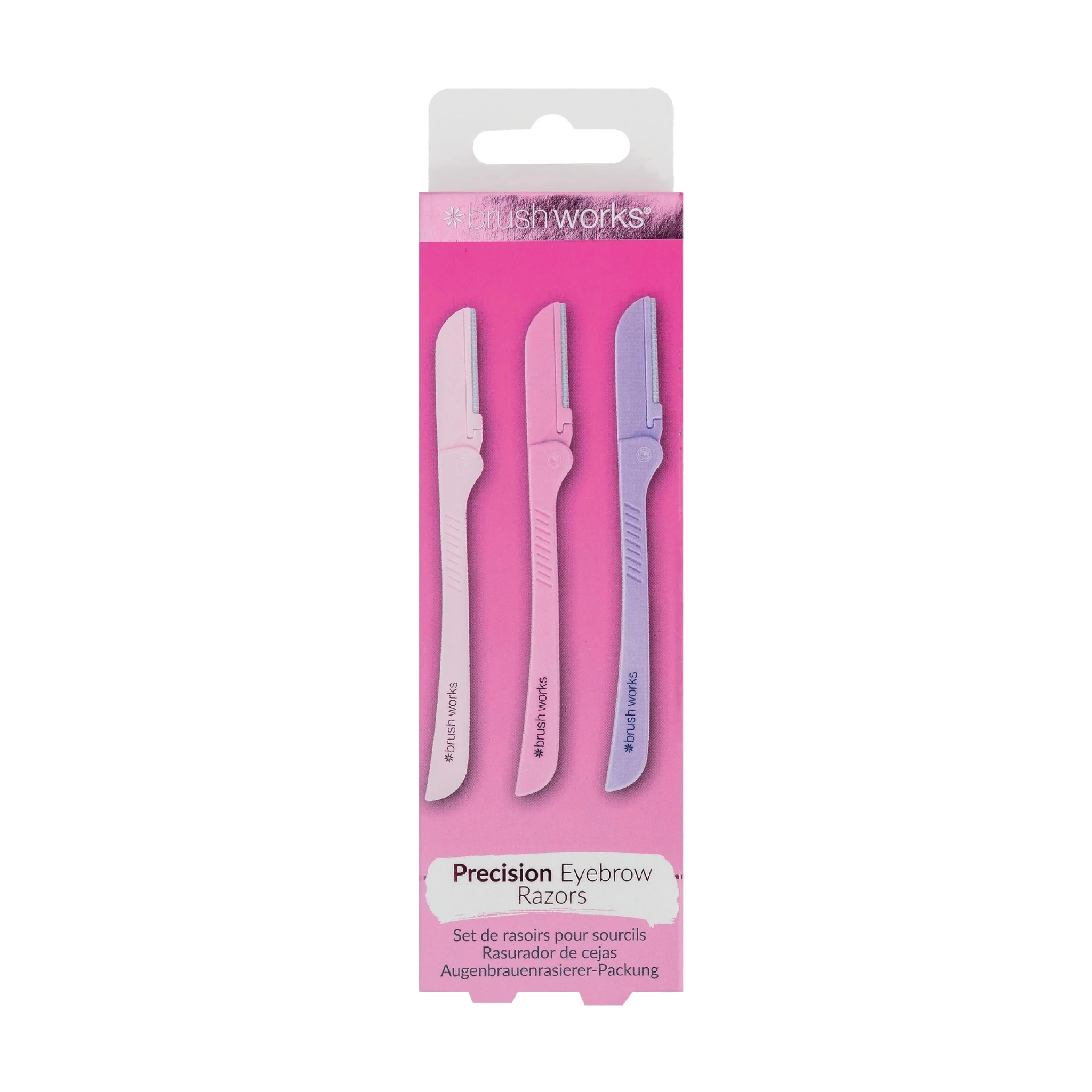 Brushworks Precision Eyebrow Razor, 3 stk.