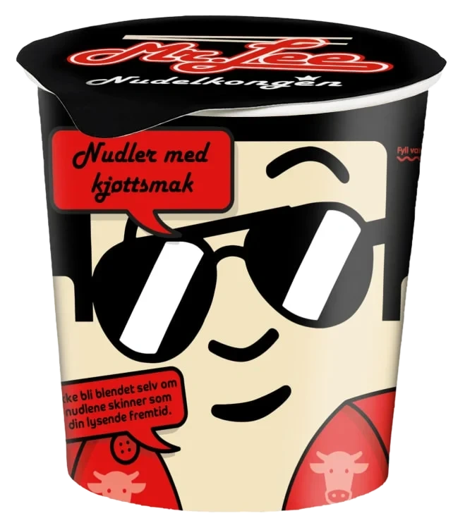 Nudler i Kopp Kjøttsmak 65g Mr.Lee