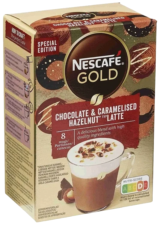 Nescafe gold choc hazelnut latte  148g
