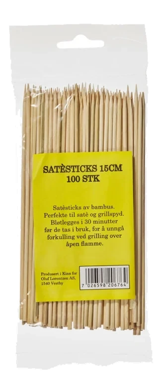 Satesticks bambus 15cm 100stk