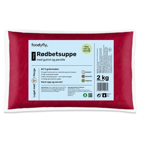 Rødbetsuppe M/gulrot&persille 2kg Foodyfly