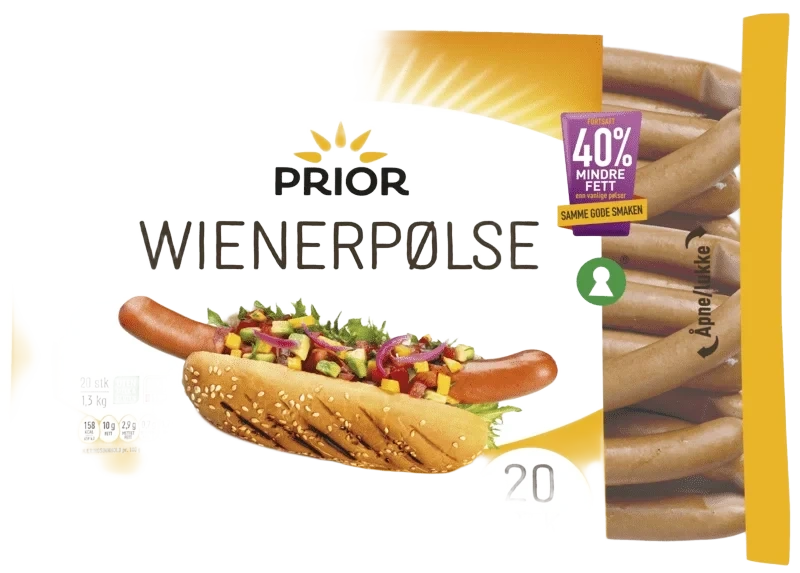 Prior Wienerpølser Kylling/Kalkun 1,3kg