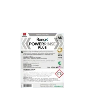 Powerrinse plus a8 20l flytende tørremiddel  21,5kg