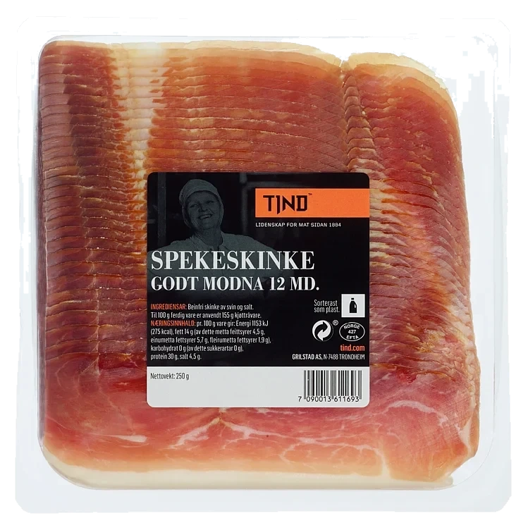 Spekeskinke godt modna skivet 250g